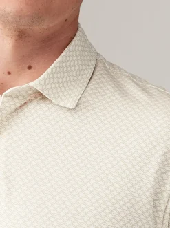 Poloshirts*Next Wit/marineblauw/zwart met goudkleurige geometrische print - Set van 3 jersey poloshirts met korte mouwen