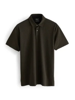 Poloshirts*Next Wit/marineblauw/zwart met goudkleurige geometrische print - Set van 3 jersey poloshirts met korte mouwen