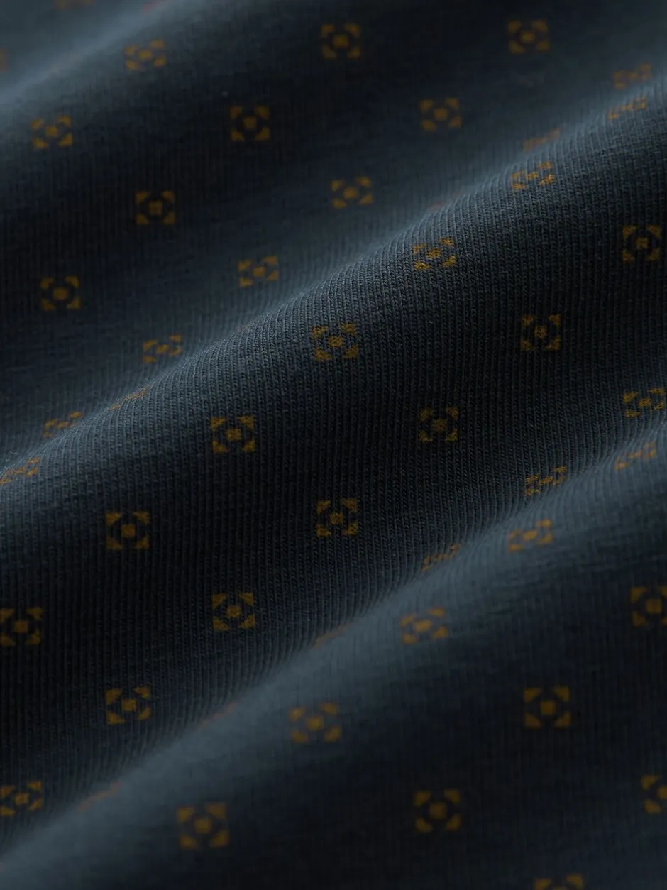 Poloshirts*Next Wit/marineblauw/zwart met goudkleurige geometrische print - Set van 3 jersey poloshirts met korte mouwen