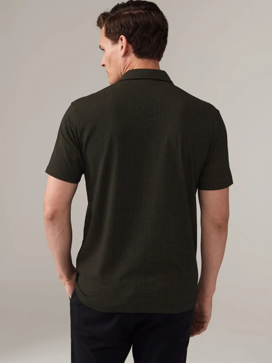 Poloshirts*Next Wit/marineblauw/zwart met goudkleurige geometrische print - Set van 3 jersey poloshirts met korte mouwen