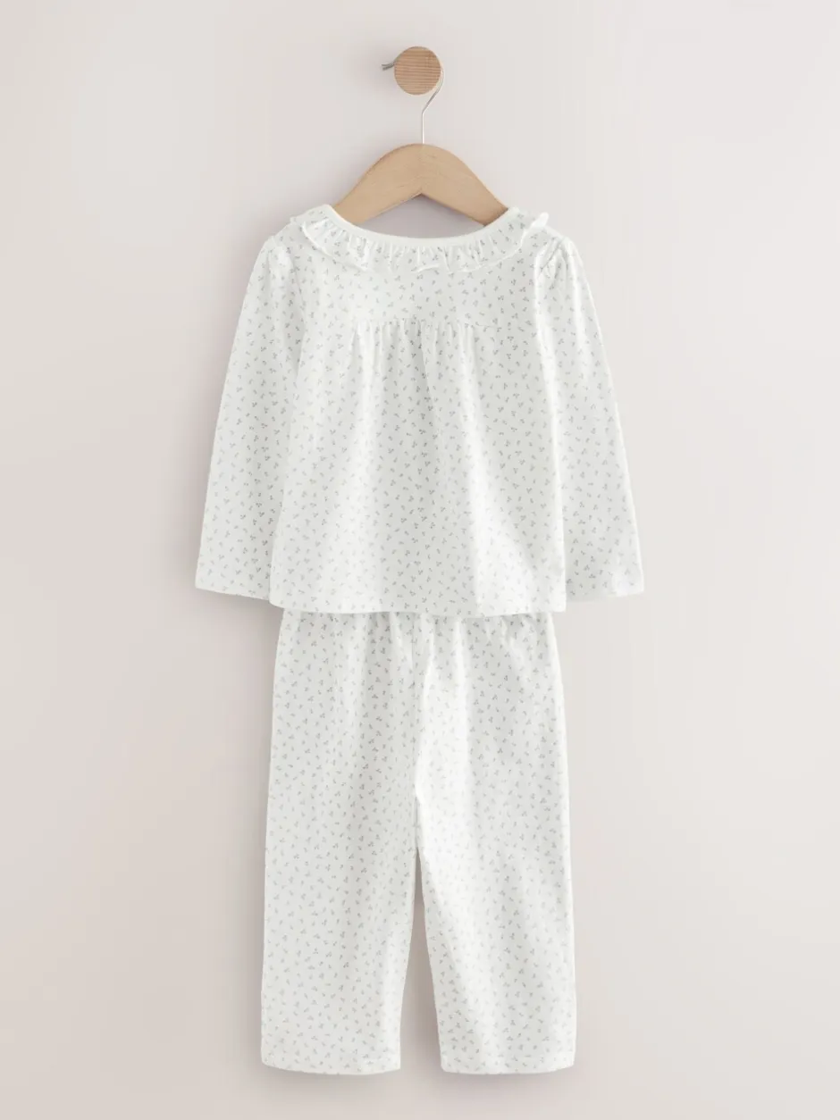 Nachtkleding En Pyjama's|Pyjama's*Next Wit/paars met fijne bloemenprint - Verpakking van 2 pyjama's met wijde pijpen (9mnd-8jr)