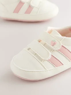 Babyschoenen|Sneakers*Next Wit/roze - Babyschoentjes met klittenbandsluiting (0 - 24 mnd)