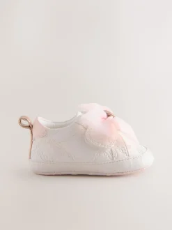 Sneakers*Baker by Ted Baker - - Organza strik Padders trainers voor babymeisjes Wit/roze