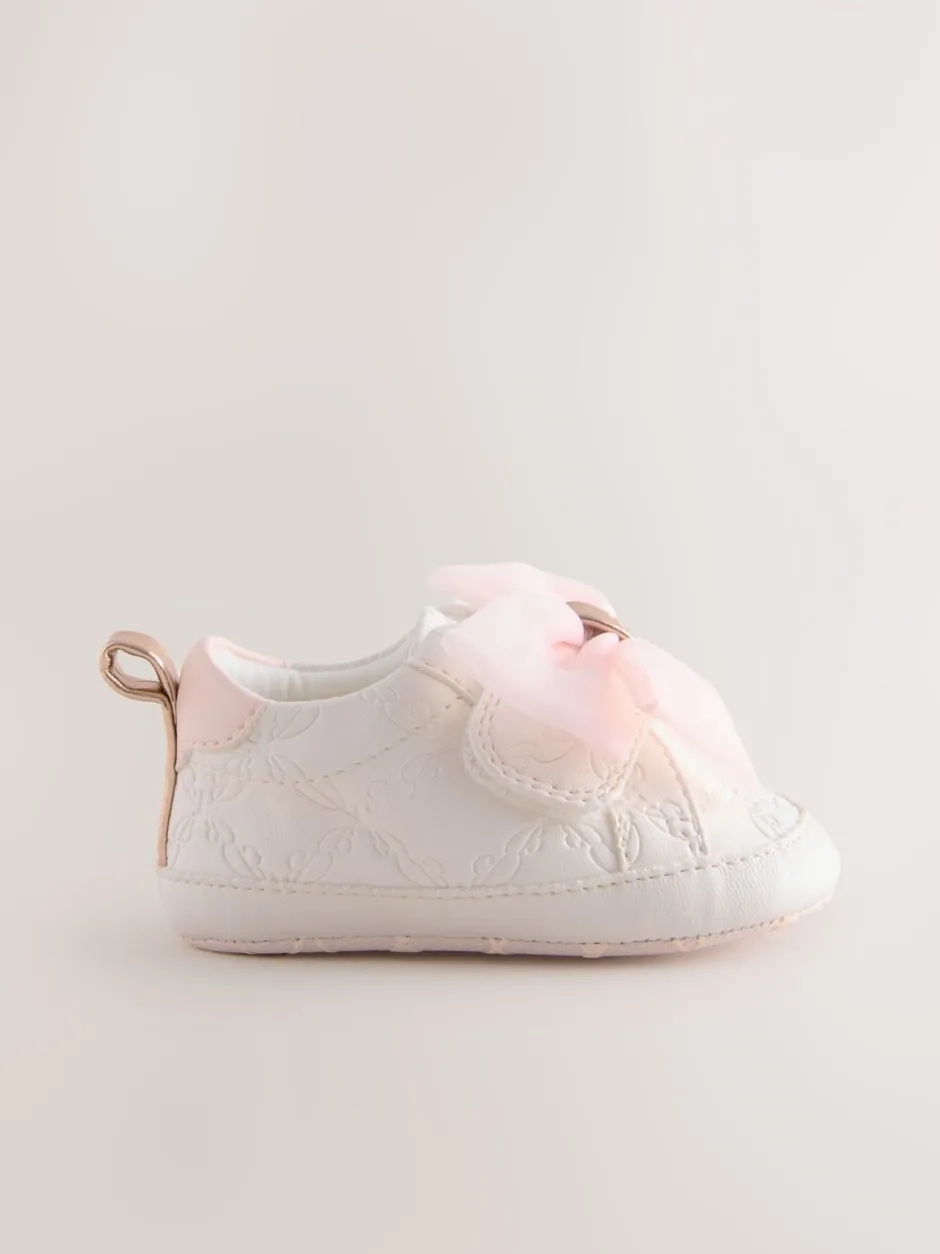 Sneakers*Baker by Ted Baker - - Organza strik Padders trainers voor babymeisjes Wit/roze