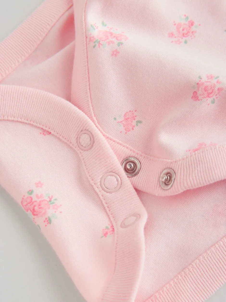 Rompertjes En Hemdjes|Next Wit/roze - Set van 5 katoenen hemdrompertjes voor baby's
