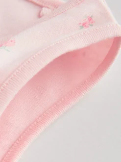 Rompertjes En Hemdjes|Next Wit/roze - Set van 5 katoenen hemdrompertjes voor baby's