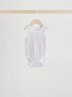 Rompertjes En Hemdjes|Next Wit/roze - Set van 5 katoenen hemdrompertjes voor baby's