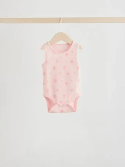Rompertjes En Hemdjes|Next Wit/roze - Set van 5 katoenen hemdrompertjes voor baby's