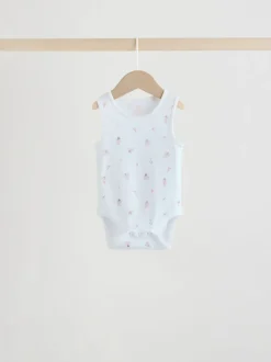 Rompertjes En Hemdjes|Next Wit/roze - Set van 5 katoenen hemdrompertjes voor baby's