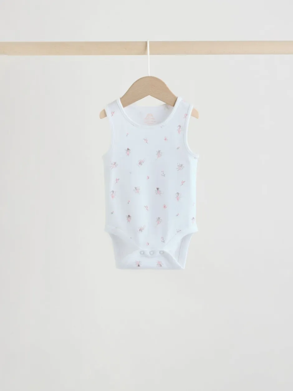 Rompertjes En Hemdjes|Next Wit/roze - Set van 5 katoenen hemdrompertjes voor baby's
