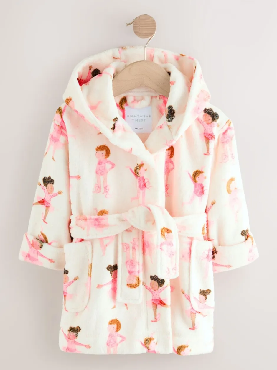Kamerjassen*Next - Fleece kamerjas (9mnd -16jr) Wit/roze ballerina