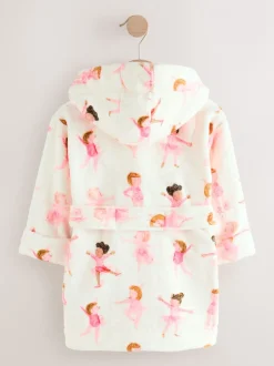 Kamerjassen*Next - Fleece kamerjas (9mnd -16jr) Wit/roze ballerina