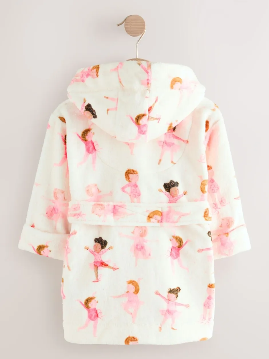 Kamerjassen*Next - Fleece kamerjas (9mnd -16jr) Wit/roze ballerina