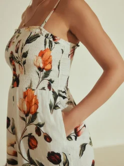 Jumpsuits En Playsuits|Next - Bandeau Jumpsuit with Linen Witte basis