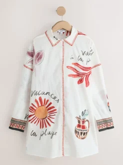 Blouses En Overhemden*Next Witte basis - Overhemd met strandbedekking