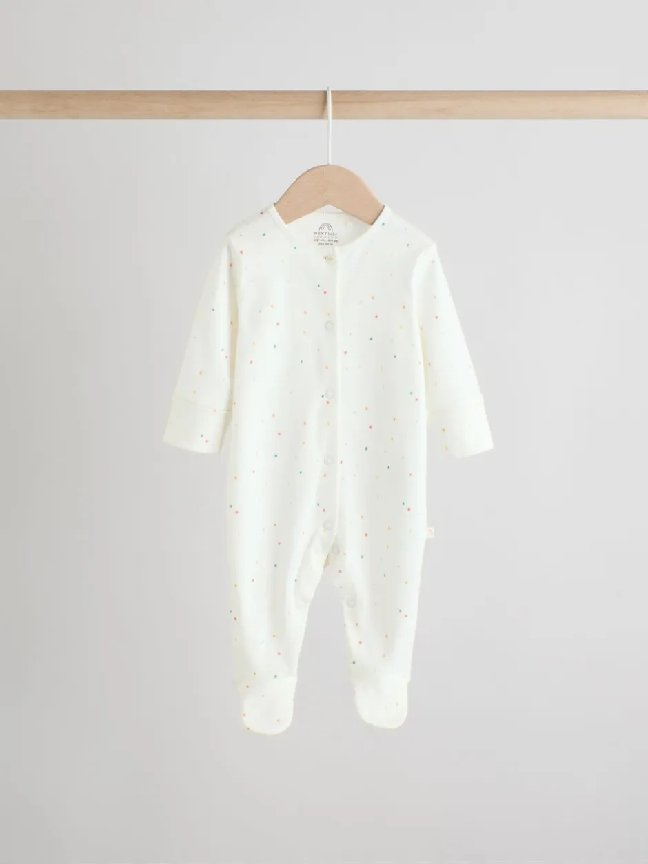 Babypakjes En Babypyjama's|Next - Verpakking van 3 slaappakjes (0-2jr) Witte basis