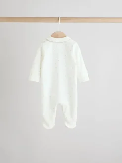Babypakjes En Babypyjama's|Next - Verpakking van 3 slaappakjes (0-2jr) Witte basis