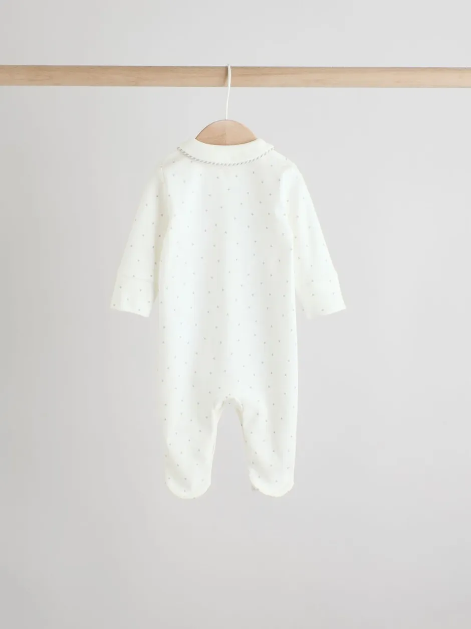 Babypakjes En Babypyjama's|Next - Verpakking van 3 slaappakjes (0-2jr) Witte basis