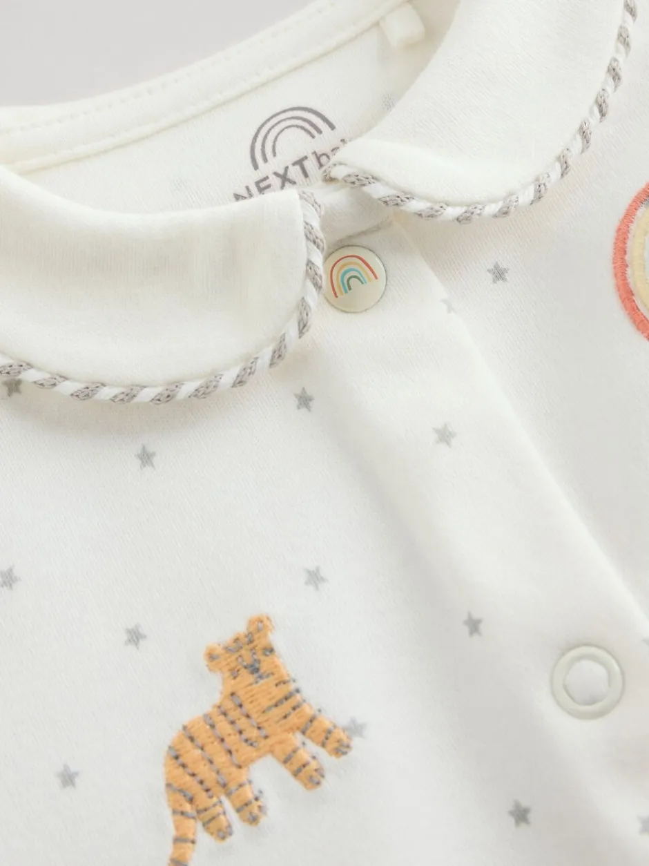 Babypakjes En Babypyjama's|Next - Verpakking van 3 slaappakjes (0-2jr) Witte basis