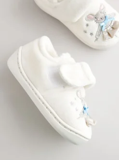 Pantoffels*Next - Gezellige pantoffels met voering en omgevende zool Witte feeënmuis