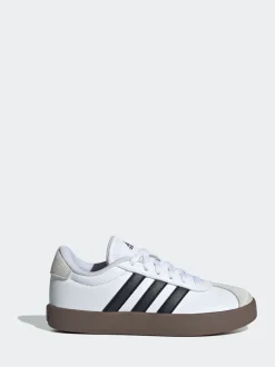 Sneakers|Sneakers*adidas - Vl Court 3.0 Suède sneakers met veters voor kinderen Wit/zwart