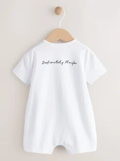 Rompertjes En Tuinbroeken|Next - Band baby-romper Wit/zwart