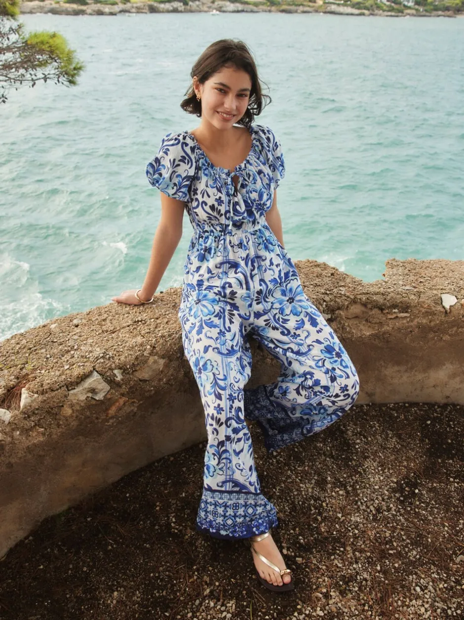 Jumpsuits En Playsuits*Next - Jumpsuit met blote schouder Wit/zwart