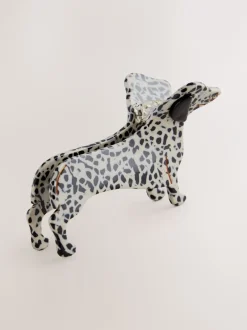 Haaraccessoires|Next - Sausage Dog Hair Claw Clip Wit/zwart
