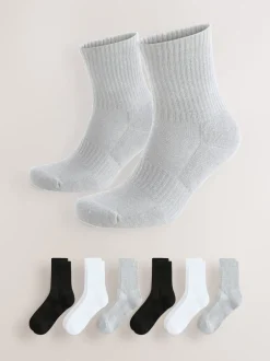 Sokken|Sokken*Next - Essential set van 6 paar sportsokken Wit/zwart/grijs