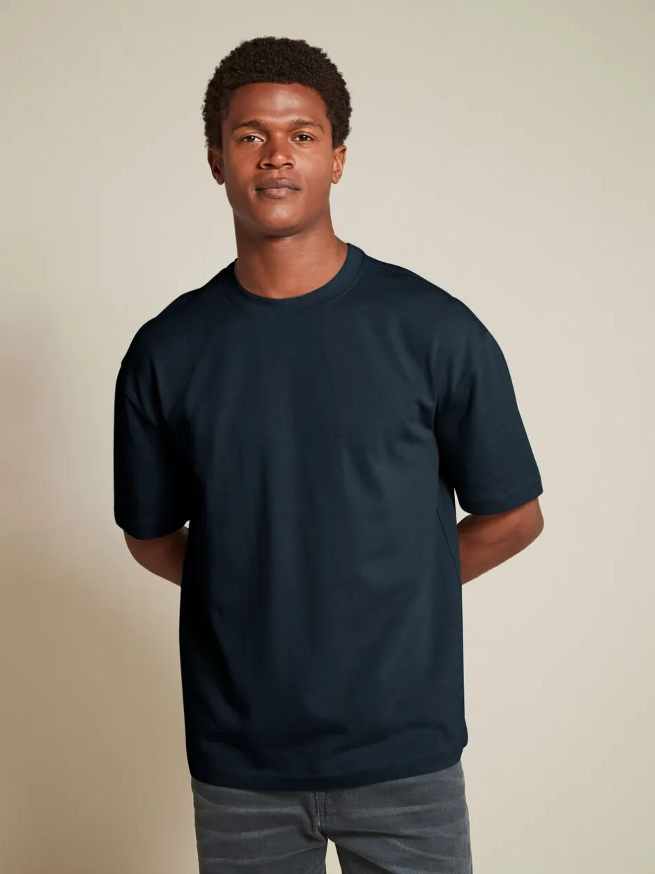 T-Shirts En Hemden*Next Wit/zwart/marineblauw - Relaxed fit - Verpakking van 3 T-shirts van zware stof