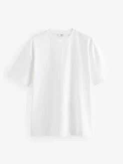 T-Shirts En Hemden*Next Wit/zwart/marineblauw - Relaxed fit - Verpakking van 3 T-shirts van zware stof