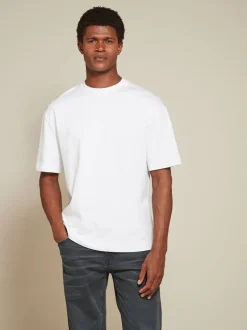 T-Shirts En Hemden*Next Wit/zwart/marineblauw - Relaxed fit - Verpakking van 3 T-shirts van zware stof