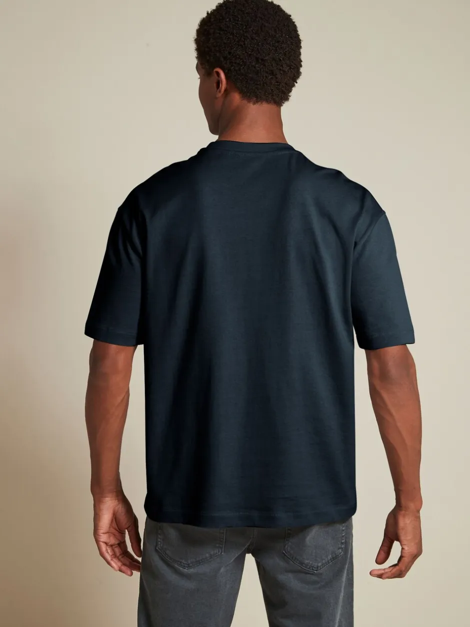 T-Shirts En Hemden*Next Wit/zwart/marineblauw - Relaxed fit - Verpakking van 3 T-shirts van zware stof