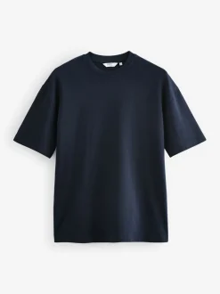 T-Shirts En Hemden*Next Wit/zwart/marineblauw - Relaxed fit - Verpakking van 3 T-shirts van zware stof