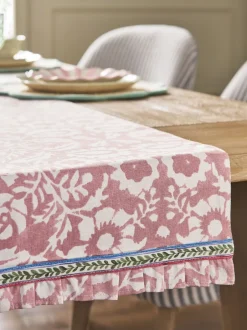 Tafellinnen En Placemats |Next Woodblock Kitchen Table Runner