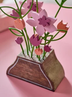 Decoraties|Next Wooden Floral Arrangement Wire Ornament