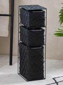 Thuiskantoor*Next Woven Slim Storage Drawers Zwart