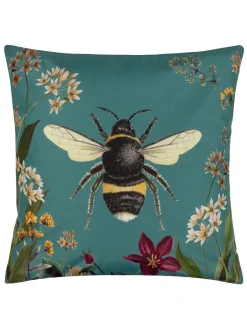 Kussentjes En Plaids|Kussentjes En Plaids*Wylder Midnight Garden Bee buitenkussen