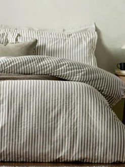 Beddengoedsets En Dekbedovertrekken*Yard Hebden set van gestreept dekbedovertrek en kussensloop van 100% katoen