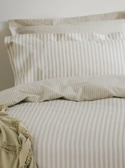 Beddengoedsets En Dekbedovertrekken|Yard Hebden set van gestreept dekbedovertrek en kussensloop van 100% katoen