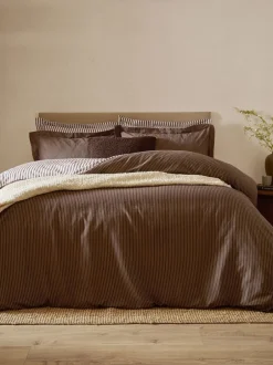 Beddengoedsets En Dekbedovertrekken*Yard Hebden set van gestreept dekbedovertrek en kussensloop van 100% katoen