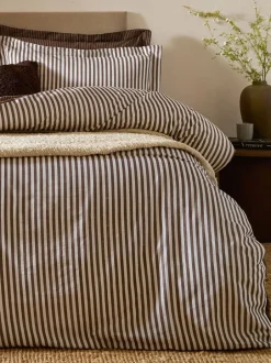 Beddengoedsets En Dekbedovertrekken*Yard Hebden set van gestreept dekbedovertrek en kussensloop van 100% katoen