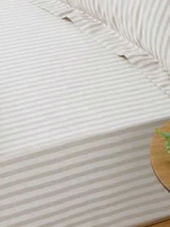 Beddenlakens En Kussenslopen|Yard Hebden smal gestreept katoenen hoeslaken