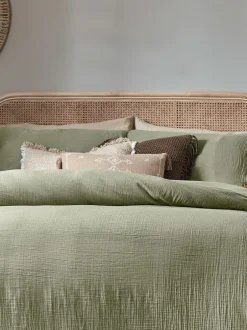 Beddengoedsets En Dekbedovertrekken*Yard Lark dekbedovertrek en kussensloopset van 100% katoenen mousseline Eucalyptus groen