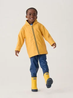 Laarzen*Hatley Yellow & Navy Matte Rain Wellies