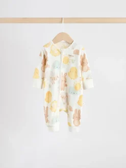 Multipacks|Babypakjes En Babypyjama's*Next Yellow Easter Character - Verpakking van 3 babyslaappakjes met tweewegrits (0 mnd - 3 jr)