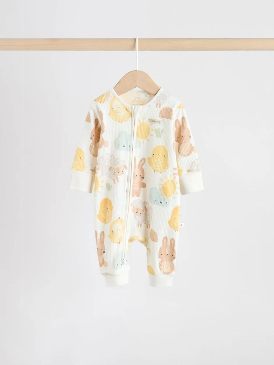 Multipacks|Babypakjes En Babypyjama's*Next Yellow Easter Character - Verpakking van 3 babyslaappakjes met tweewegrits (0 mnd - 3 jr)