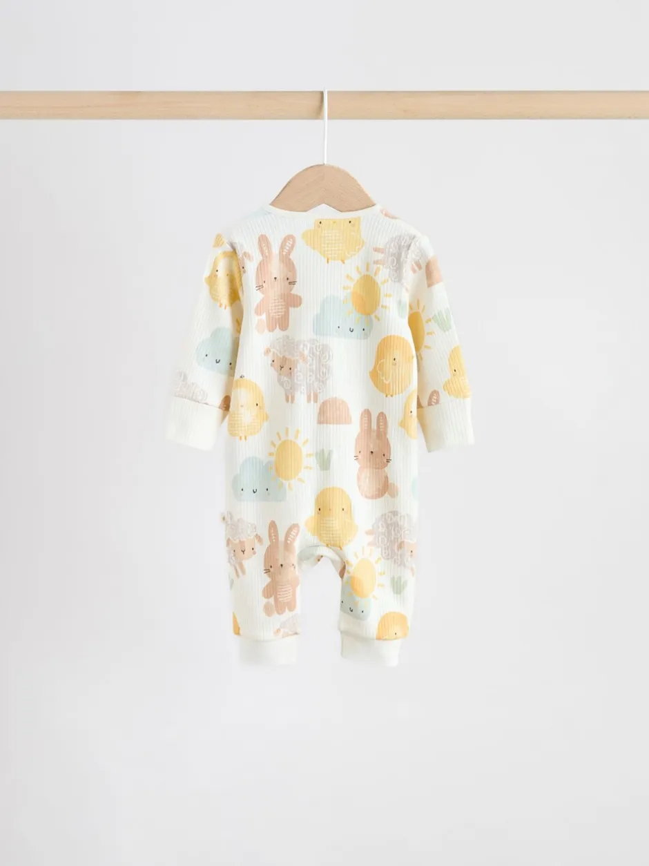 Multipacks|Babypakjes En Babypyjama's*Next Yellow Easter Character - Verpakking van 3 babyslaappakjes met tweewegrits (0 mnd - 3 jr)