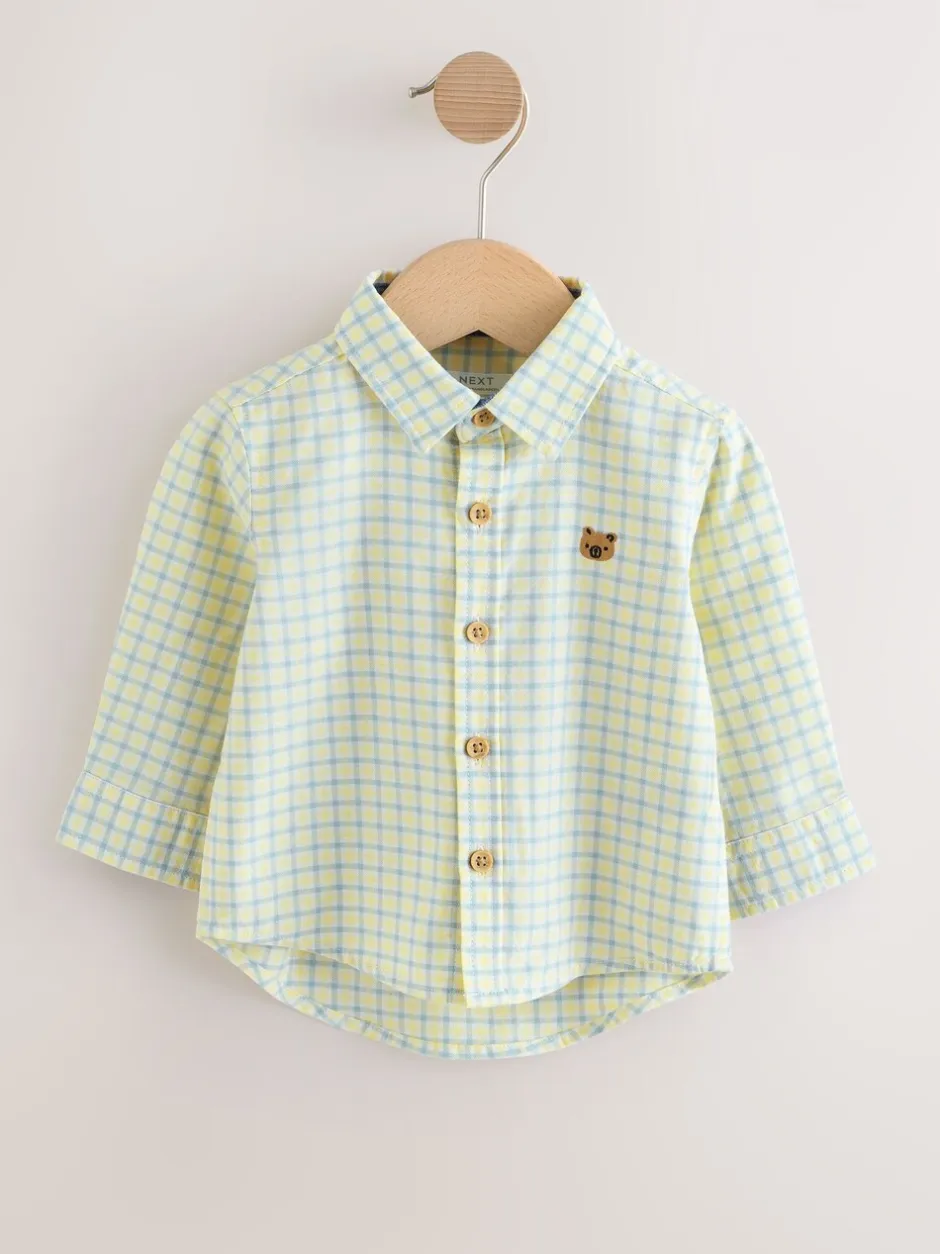 Shirts|Next Yellow Gingham Character - Oxford-overhemd met lange mouwen (3 mnd-7 jr)