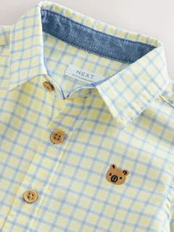 Shirts|Next Yellow Gingham Character - Oxford-overhemd met lange mouwen (3 mnd-7 jr)